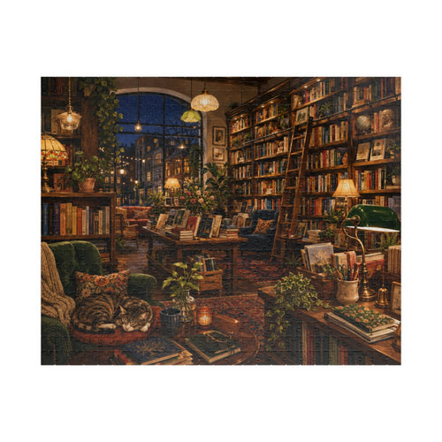 Bookshop After Hours Jigsaw Puzzle — 520 Pieces - Sondera Piece Club