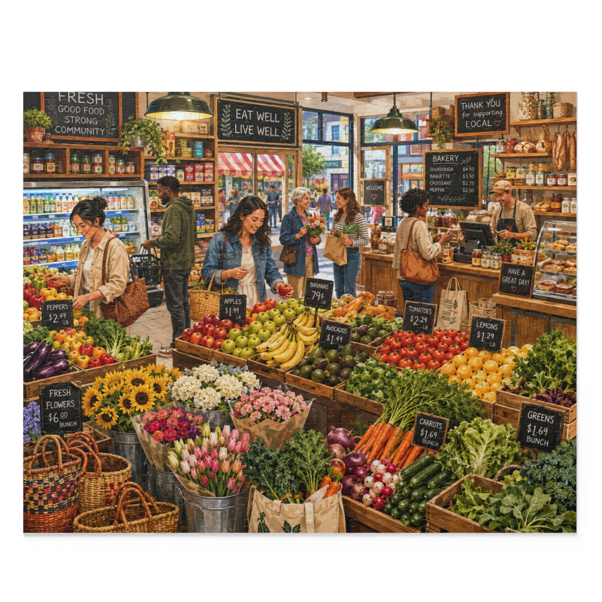 Corner Market Jigsaw Puzzle — 120, 252 & 500 Pieces - Sondera Piece Club