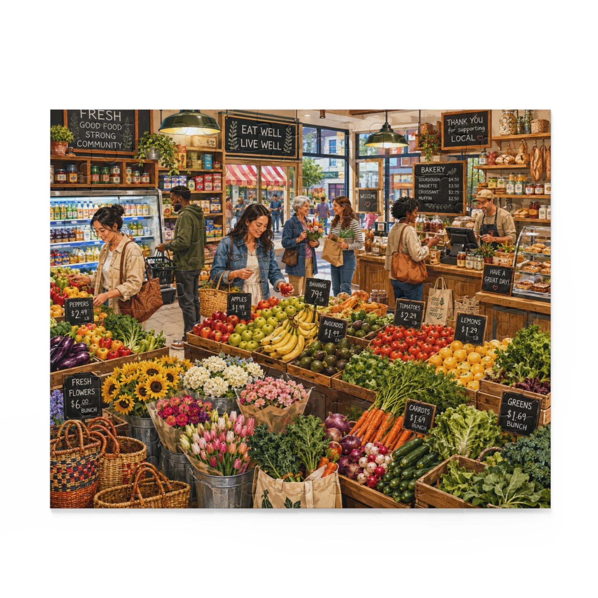 Corner Market Jigsaw Puzzle — 120, 252 & 500 Pieces - Sondera Piece Club