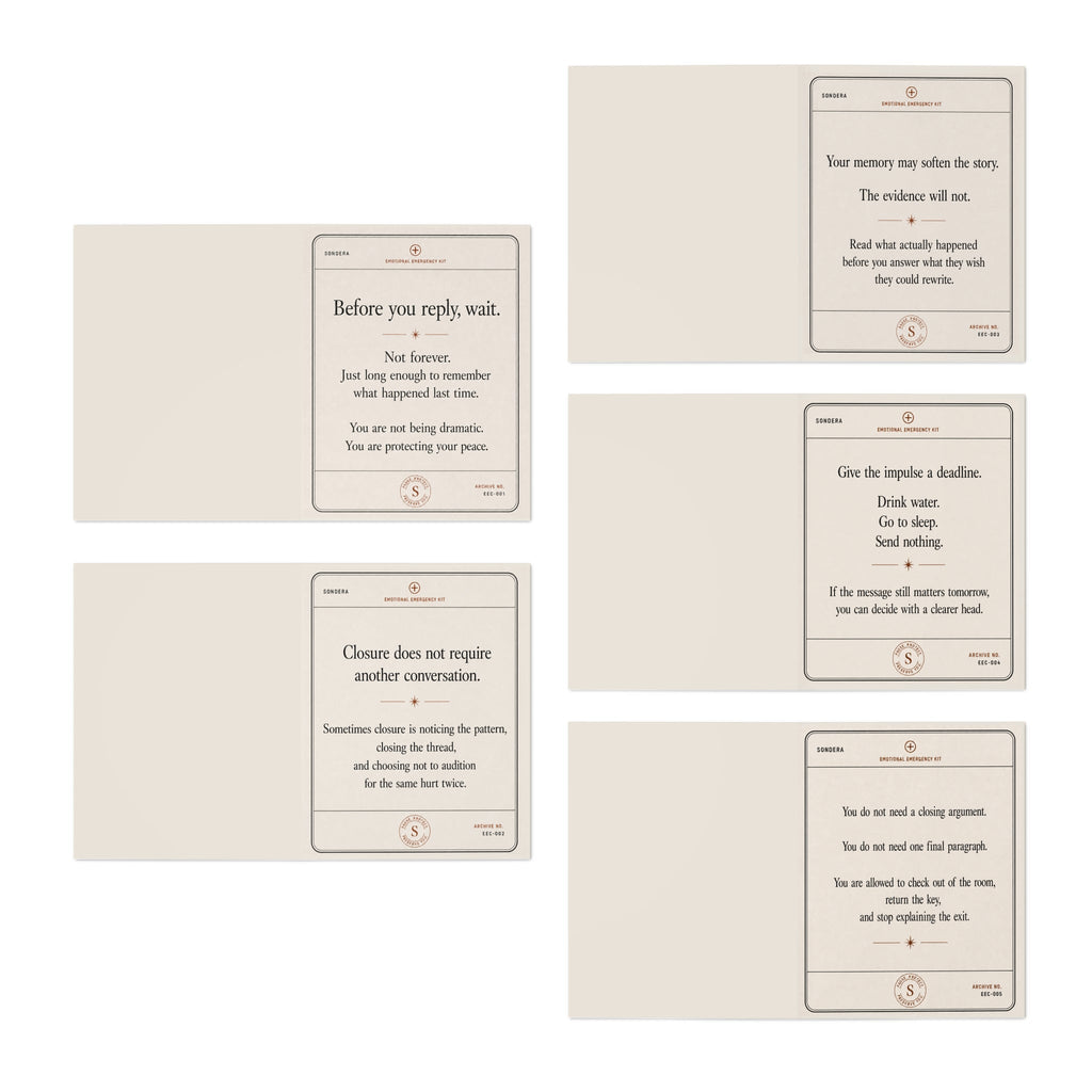Do Not Text Back emergency card set by Sondera — breakup gift card set with envelopes