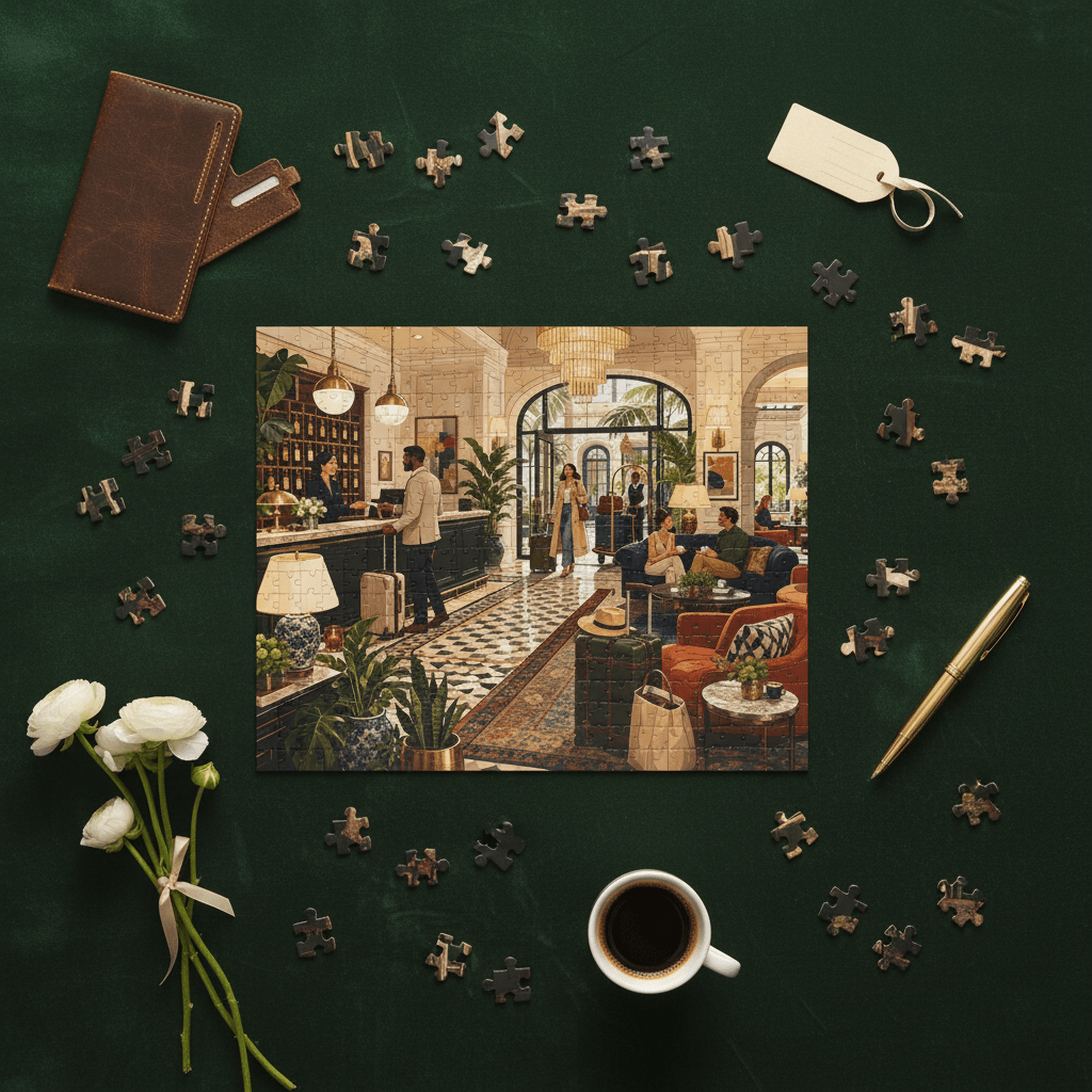 Late Checkout Puzzle Flat Lay