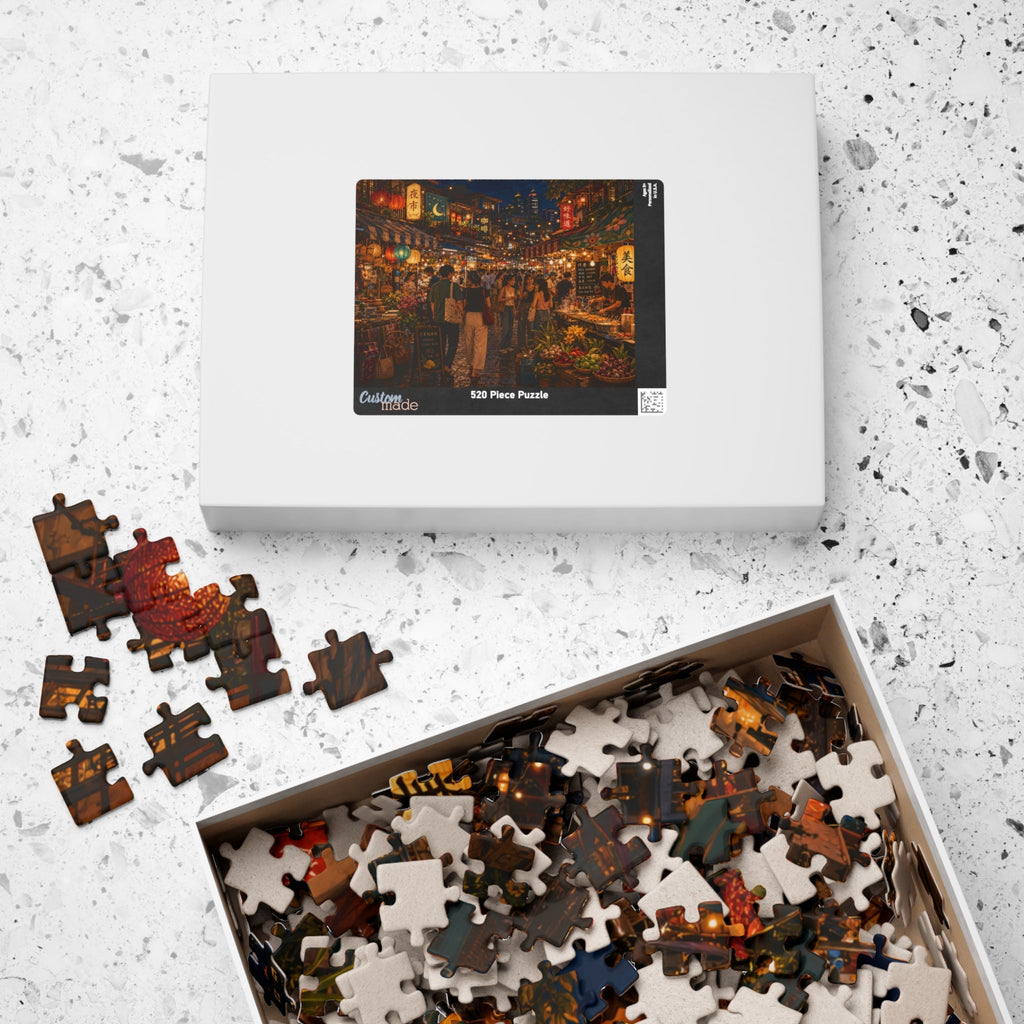 Night Market puzzle for food lovers, travelers, and friendly races