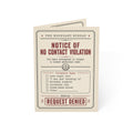 No Contact Violation notice card by Sondera — Boundary Bureau greeting card front design