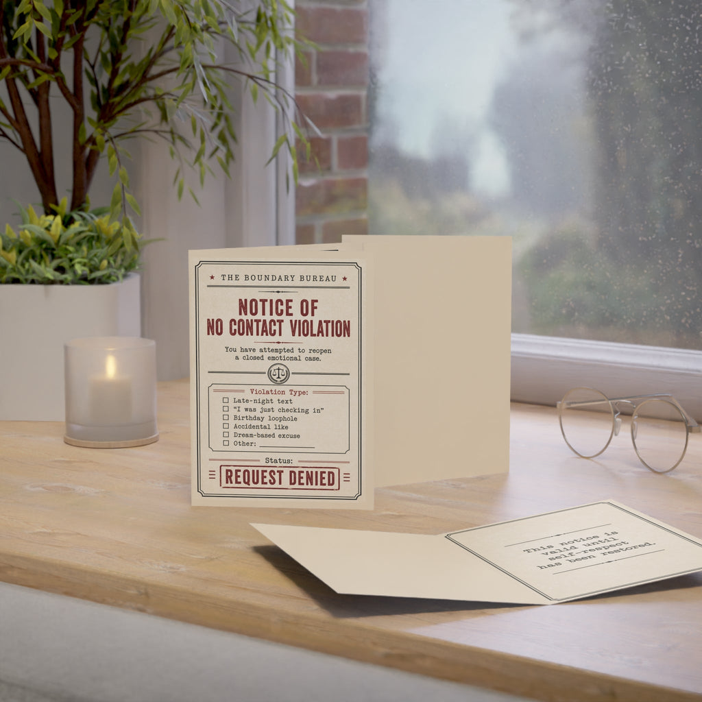 No Contact Violation notice card by Sondera — folded greeting card product image