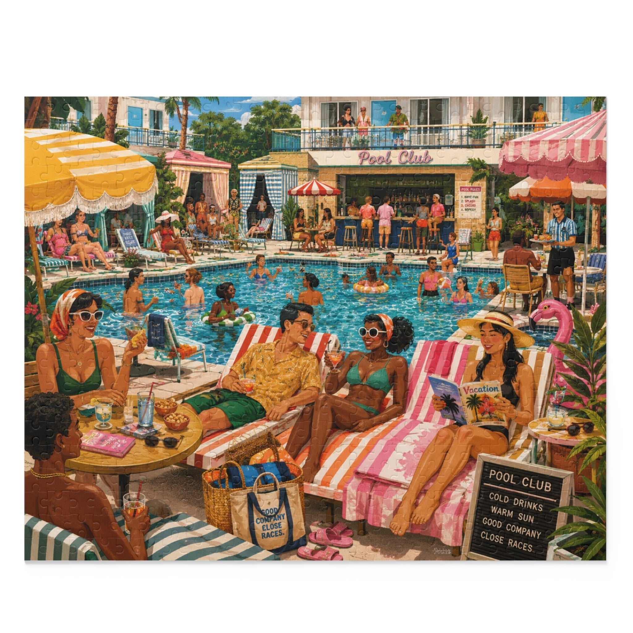 Pool Club Jigsaw Puzzle — 120, 252 & 500 Pieces - Sondera Piece Club