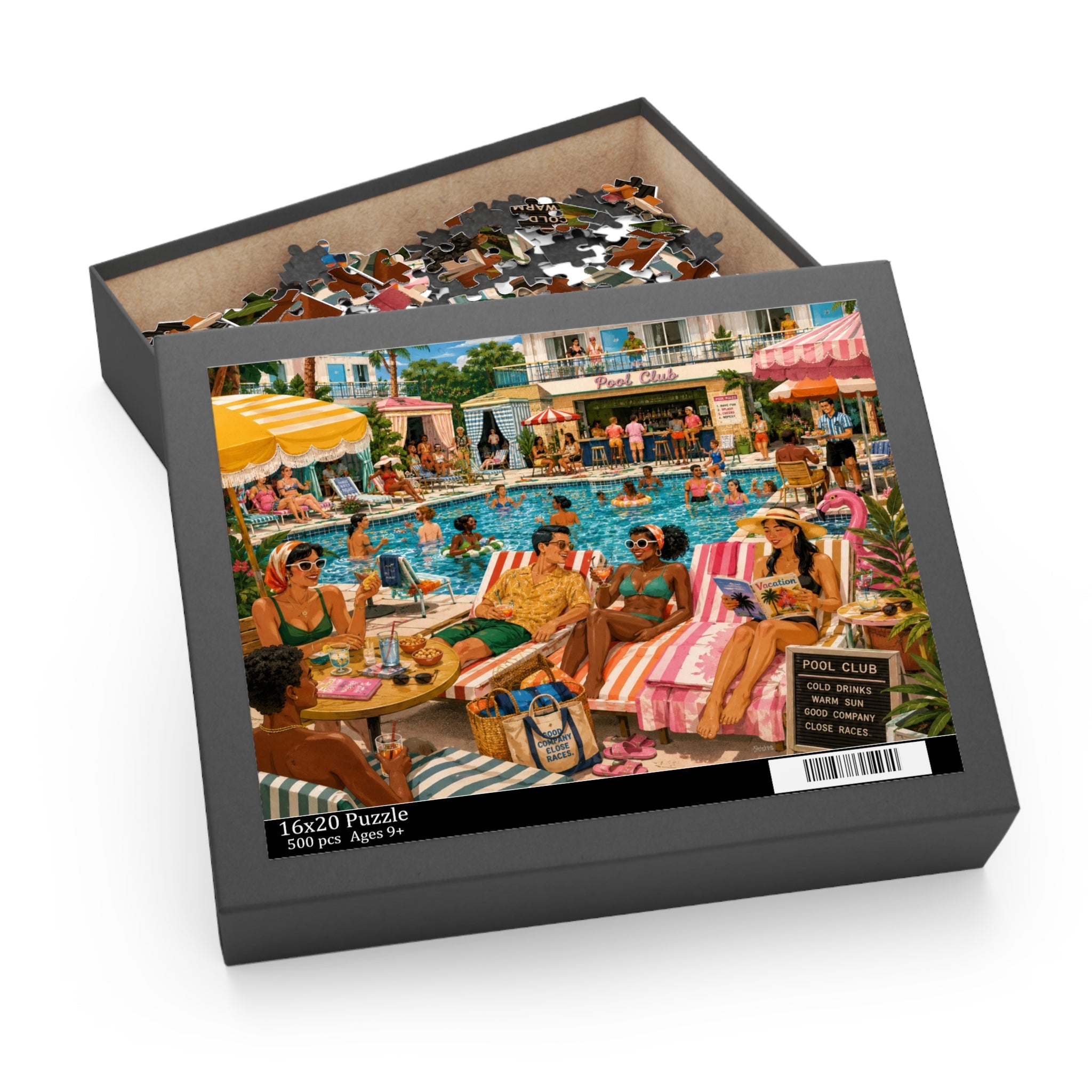 Pool Club Jigsaw Puzzle — 120, 252 & 500 Pieces - Sondera Piece Club