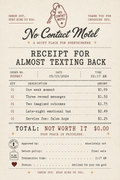 Receipt for Almost Texting Back 4 x 6 faux receipt art card by Sondera