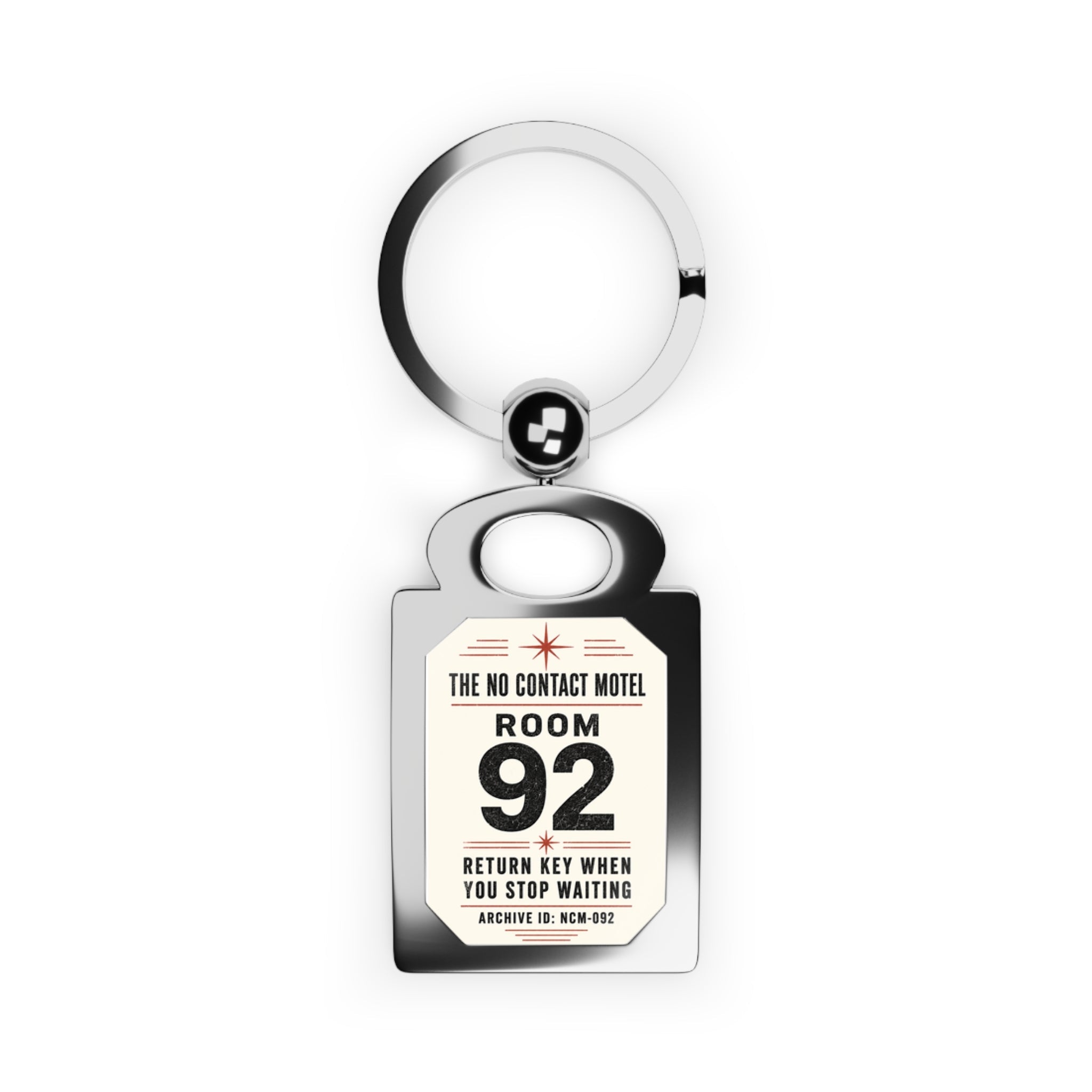 Room 92 motel keytag by Sondera — no contact motel keychain product image
