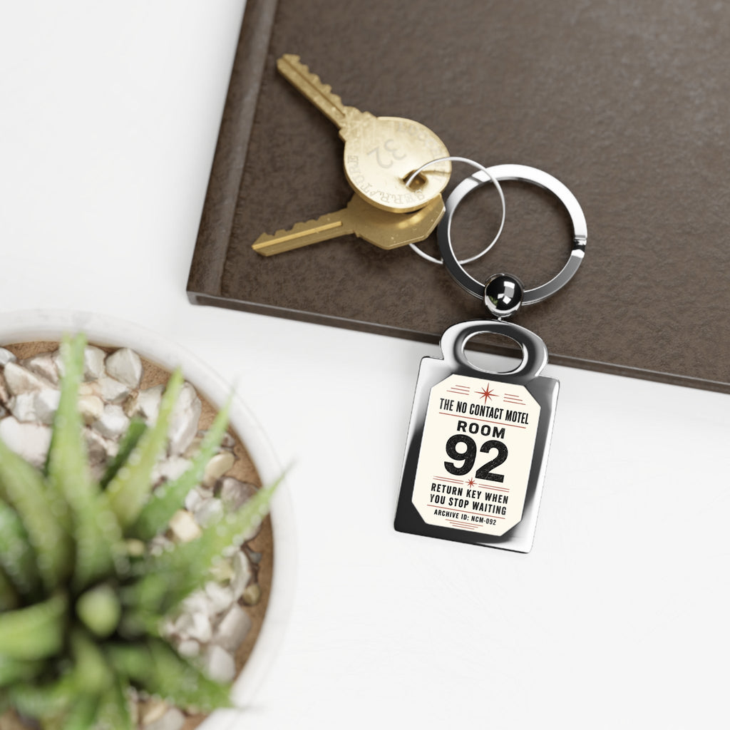 Room 92 motel keytag by Sondera — fictional motel keytag from The No Contact Motel