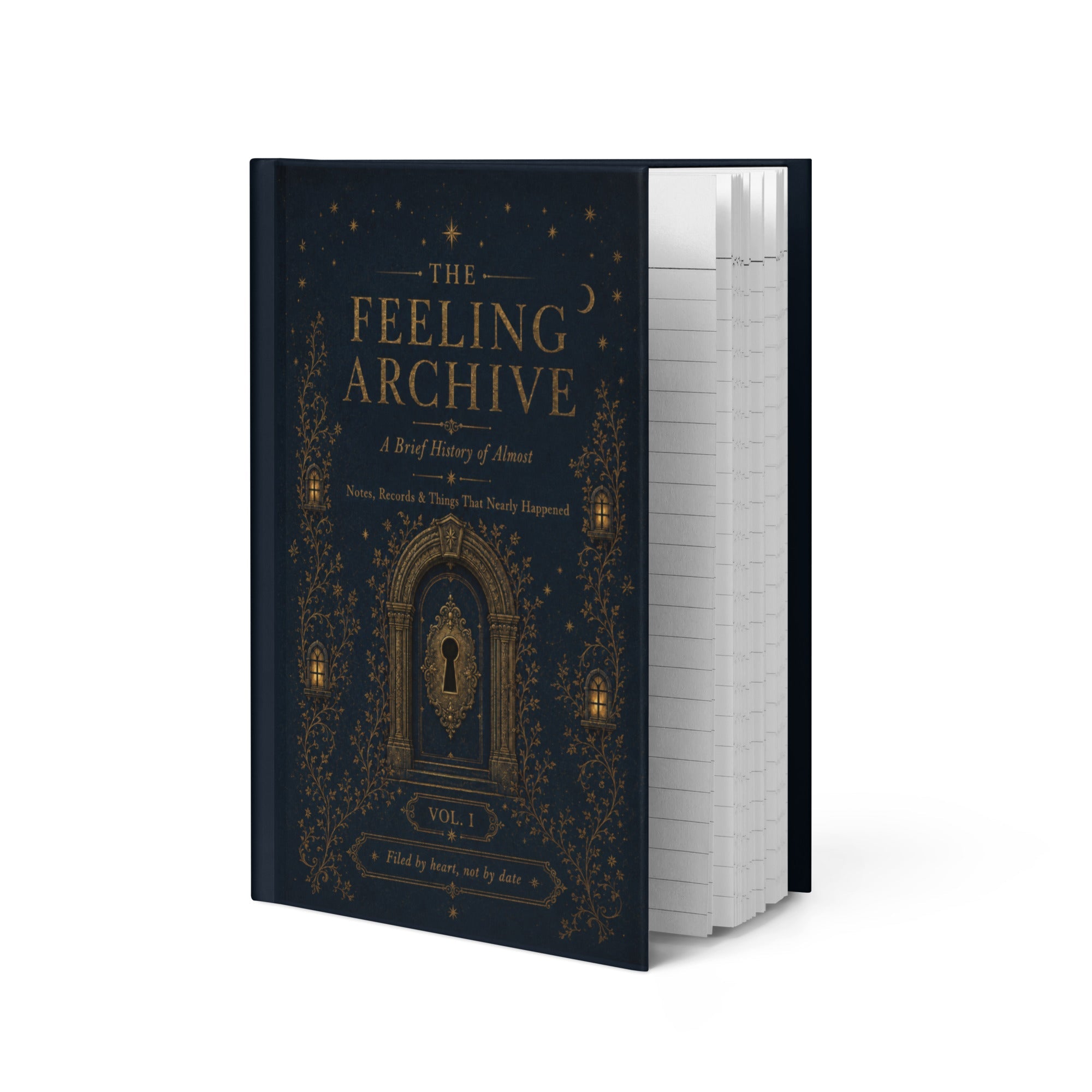 Bookish matte hardcover journal from Sondera shown in a product mockup
