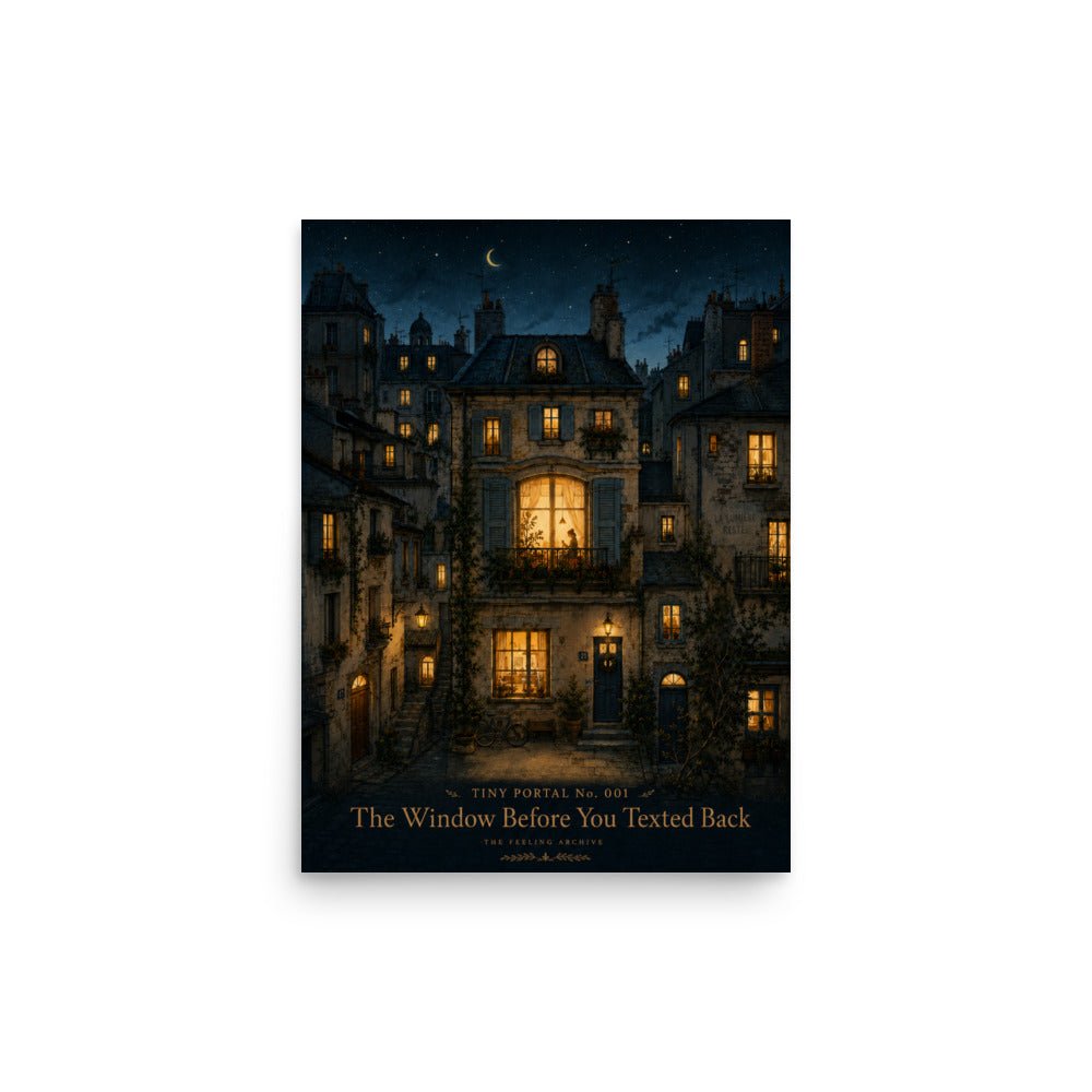 Tiny Portal No. 001 The Window Before You Texted Back poster in 12 x 16 inches